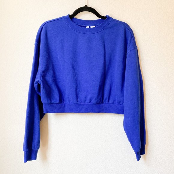 H&M Long Sleeve Crop Top Sweater - 2 Colors - T19 - Picture 2 of 7
